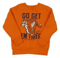 Oranžová mikina s tygrem C&A