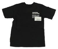 Černé tričko s nápisy Zara