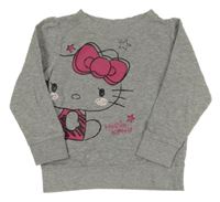 Šedá mikina s Hello Kitty Sanrio 
