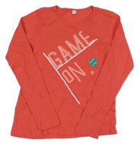 Oranžové triko s nápisem Esprit