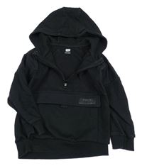 Černá mikina s klokankou a kapucí F&F