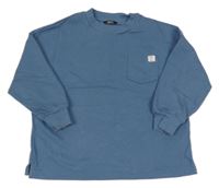 Modrá mikina s kapsou Next