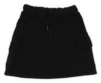 Černá tepláková sukně s kapsami C&A