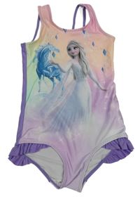 Fialovo-barevné jednodílné plavky s Frozen Disney