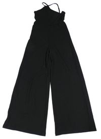 Černý vzorovaný culottes overal New Look