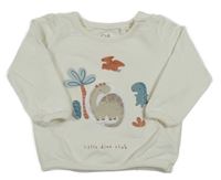 Smetanová mikina s dinosaury C&A
