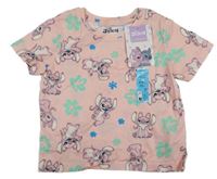 Nové - Světlerůžové tričko se Stitchem Primark 
