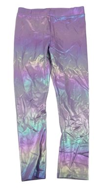 Fialovo-barevné lesklé legíny H&M