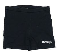 Černé elastické kraťasy s logem Kempa 