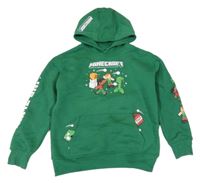 Zelená mikina Minecraft s kapucí