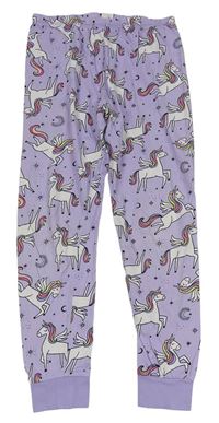 Levandulové pyžamové kalhoty s jednorožci George