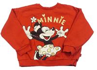 Červená oversize mikina s Minnie George