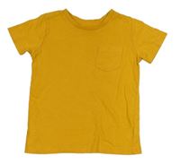Hořčicové tričko s kapsou Mothercare