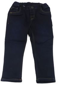 Tmavomodré slim fit teplákové rifle zn. H&M
