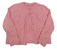 Růžový propínací crop svetr Matalan