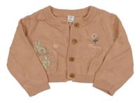 Pudrové propínací svetrové bolérko s králíčkem - Peter Rabbit M&S