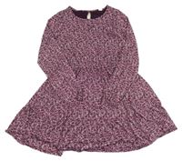 Lilkovo-starorůžovo-bílé kytičkované šaty YIGGA