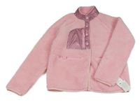 Nové - růžová huňatá bunda St. Bernard