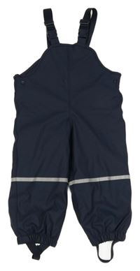 Tmavomodré nepromokavé laclové podšité kalhoty lupilu