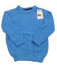 Nové - modrý žebrovaný svetr PRIMARK