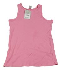 Nové - růžový žebrovaný top Tu