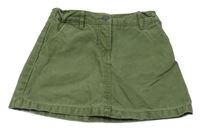 Khaki riflová sukně