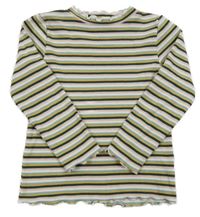 Pruhované žebrované triko Topolino