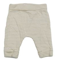 Světlehnědo-bílé pruhované turecké tepláky s medvídkem Mothercare