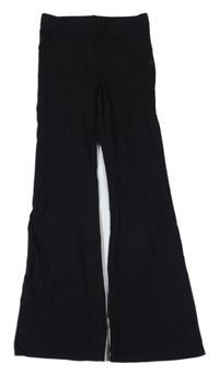 Černé flare teplákové kalhoty H&M