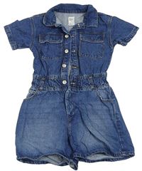 Modrý riflový kraťasový košilový overal Denim Co.