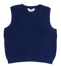Tmavomodrá svetrová vesta H&M