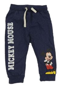 Tmavomodré melírované tepláky s Mickeym Disney