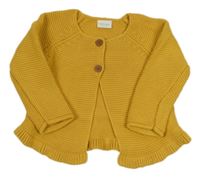 Hořčicový propínací svetr Next