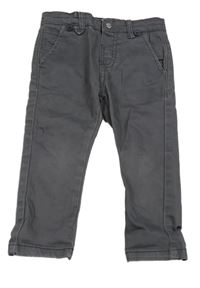 Tmavošedé plátěné chino kalhoty Losan