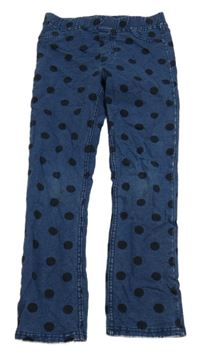 Modré puntíkaté tregíny riflového vzhledu H&M