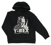 Černá mikina s dinosaurem a kapucí Next