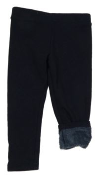 Tmavomodré zateplené legíny Primark