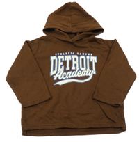 Hnědá mikina s nápisem a kapucí H&M