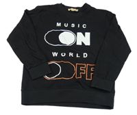 Černá mikina s nápisem