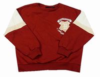 Vínovo-bílo-béžová mikina s nášivkou - Harry Potter