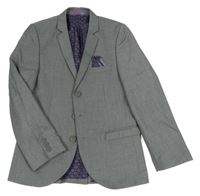 Tmavošedé melírované slavnostní sako Next