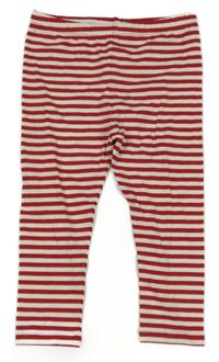 Bílo-červené pruhované legíny M&S