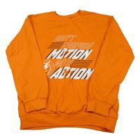 Oranžová mikina s nápisem sinsay