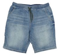 Modré teplákové riflové kraťasy Next