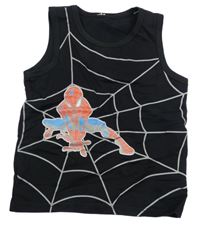 Černé tílko se Spidermanem