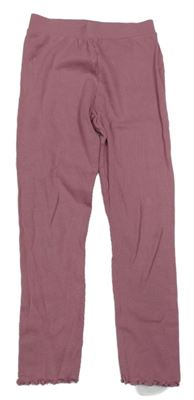 Starorůžové žebrované legíny Primark