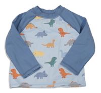 Světlemodro-modrošedé UV triko s dinosaury H&M