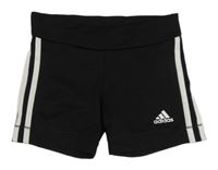 Černé sportovní elastické funkční kraťasy s logem Adidas