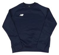 Tmavomodrá sportovní funkční mikina s logem New Balance