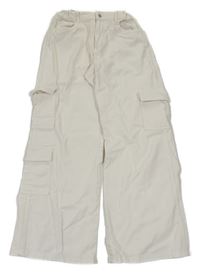 Smetanové široké cargo rifle H&M